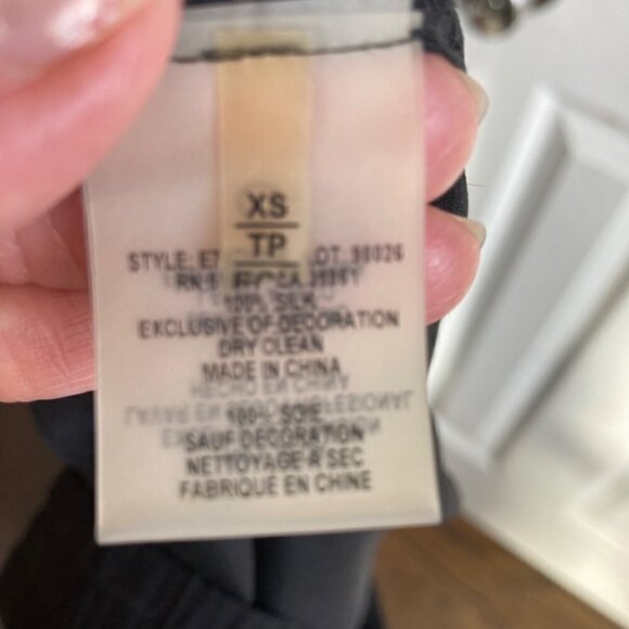 Tahari black relax silk Pants 100% Silk Size XS - Picture 10 of 10